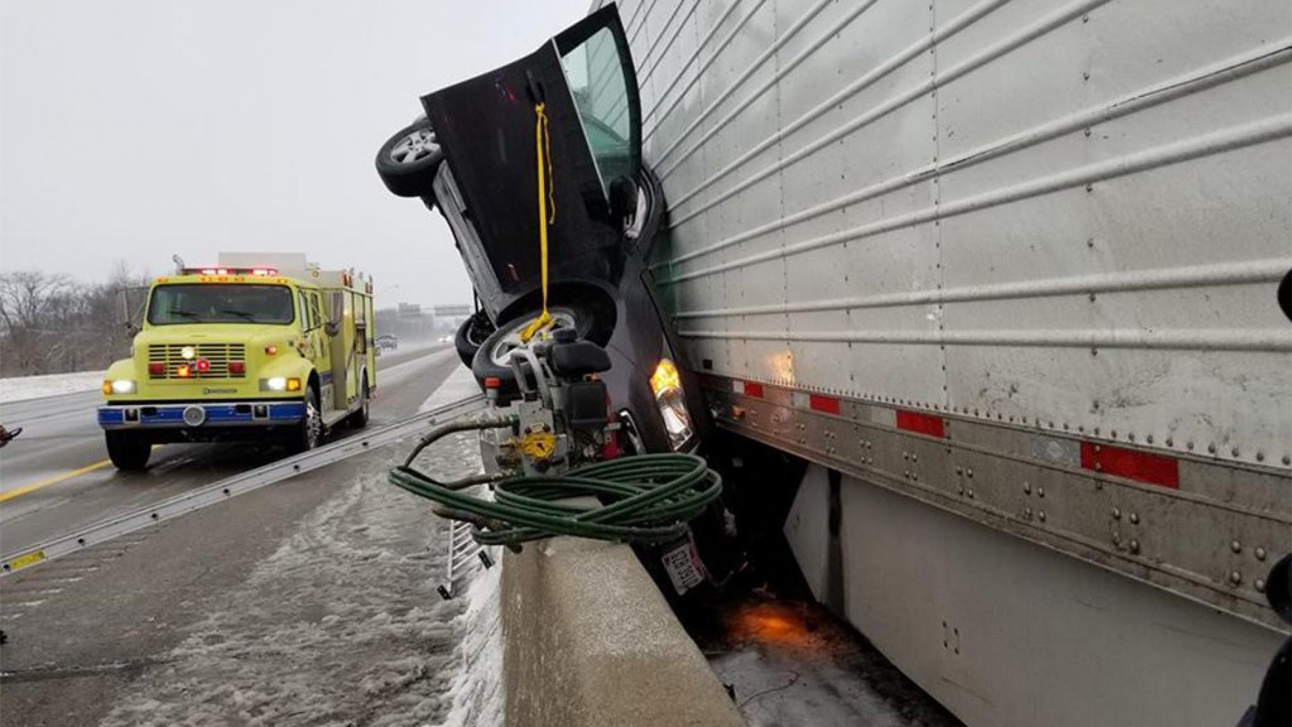 Ohio Semi Crash Bethel Township Fire via FOX News